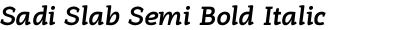 Sadi Slab Semi Bold Italic